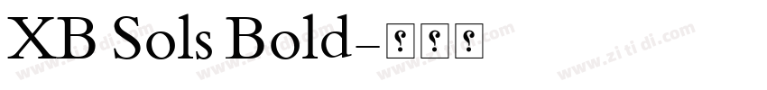 XB Sols Bold字体转换